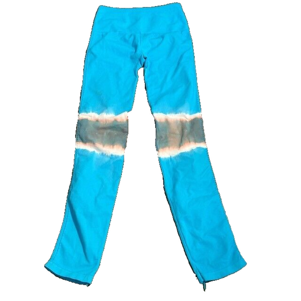 Free People Movement Barely There Leggings Pull On Stretch Mid Rise Blue M/L